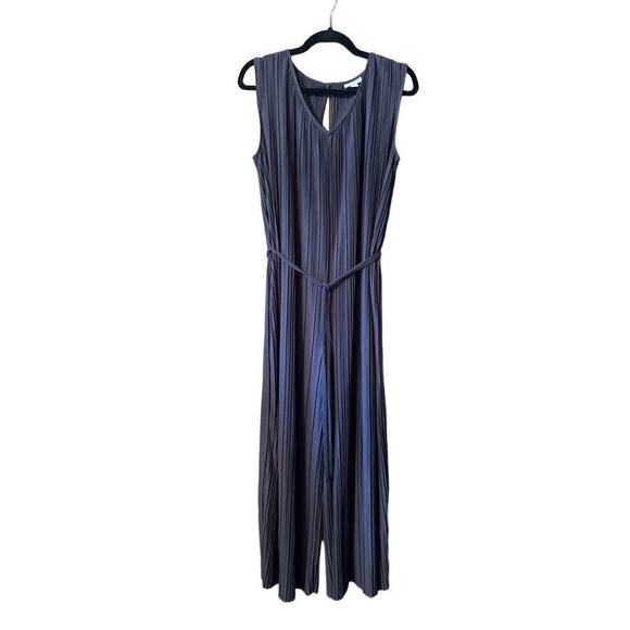 pureJill Elements pleated jumpsuit M slate blue classic - Picture 1 of 10